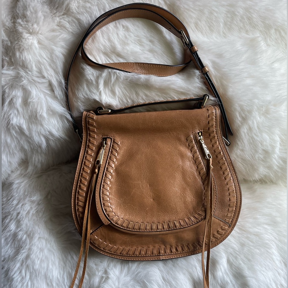 Rebecca Minkoff Tan Leather Crossbody Bag with Vintage Appeal